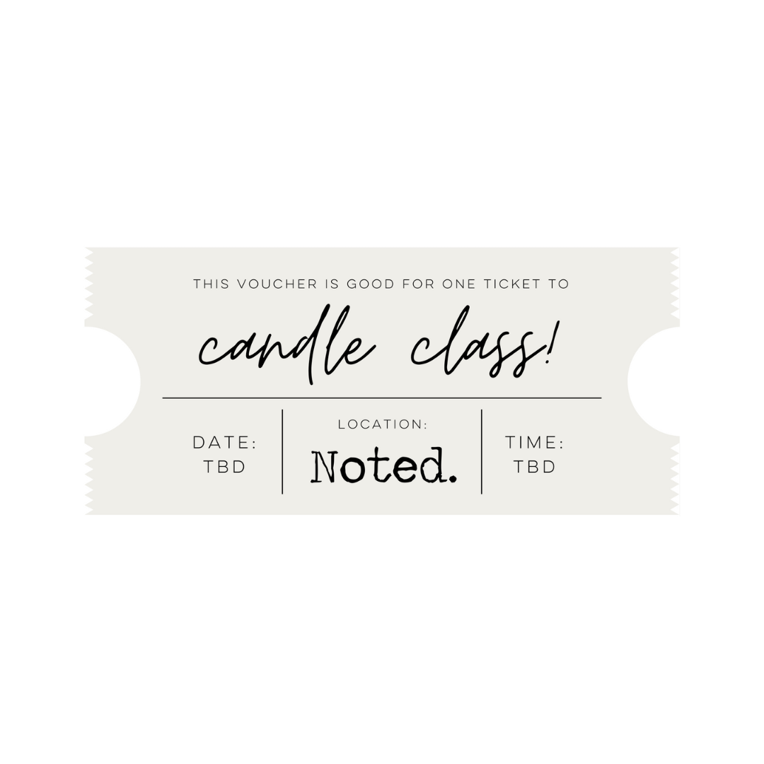 Candle Class Voucher Noted Candles