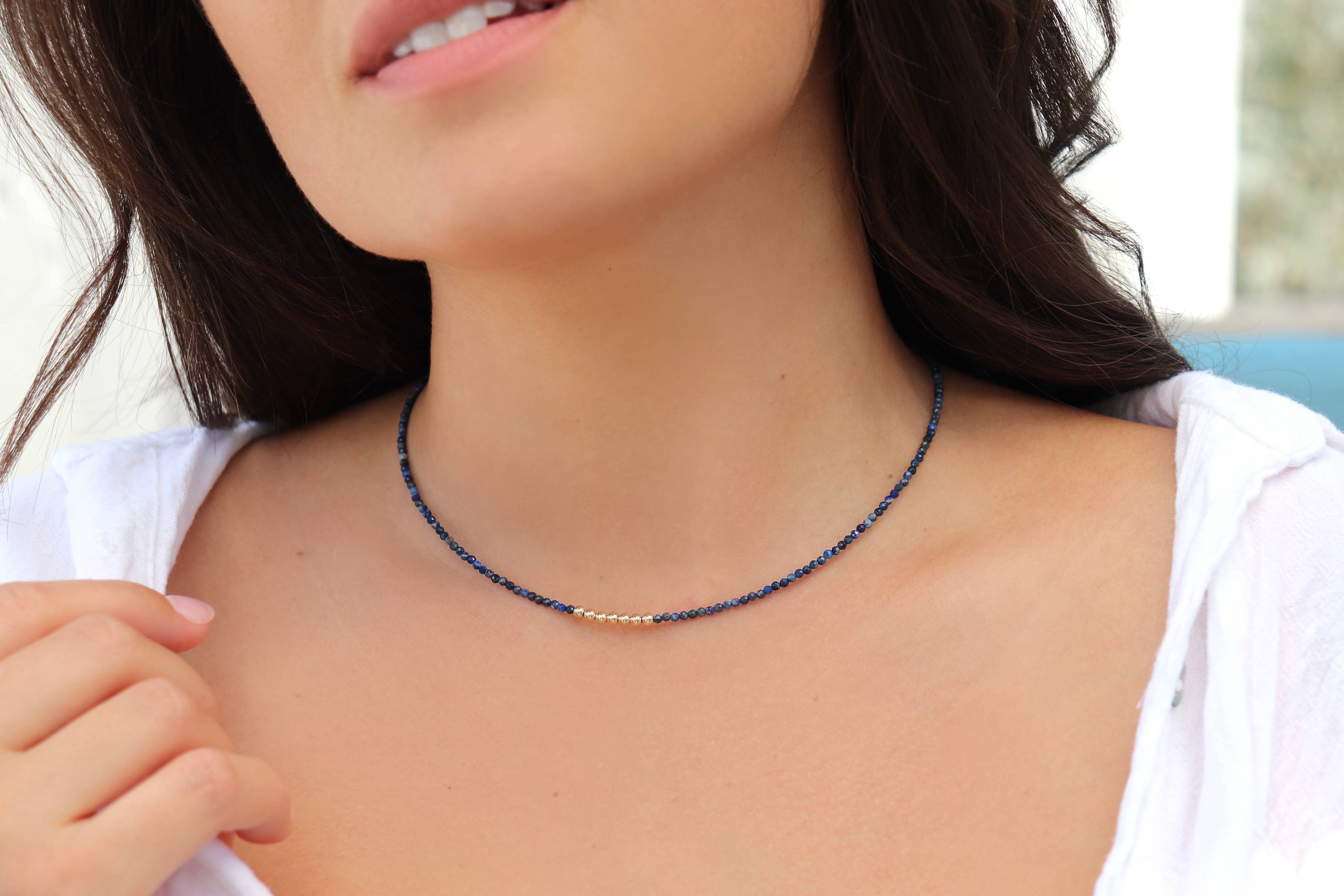 Lucky Necklace - Delicate Handmade Gemstone Choker