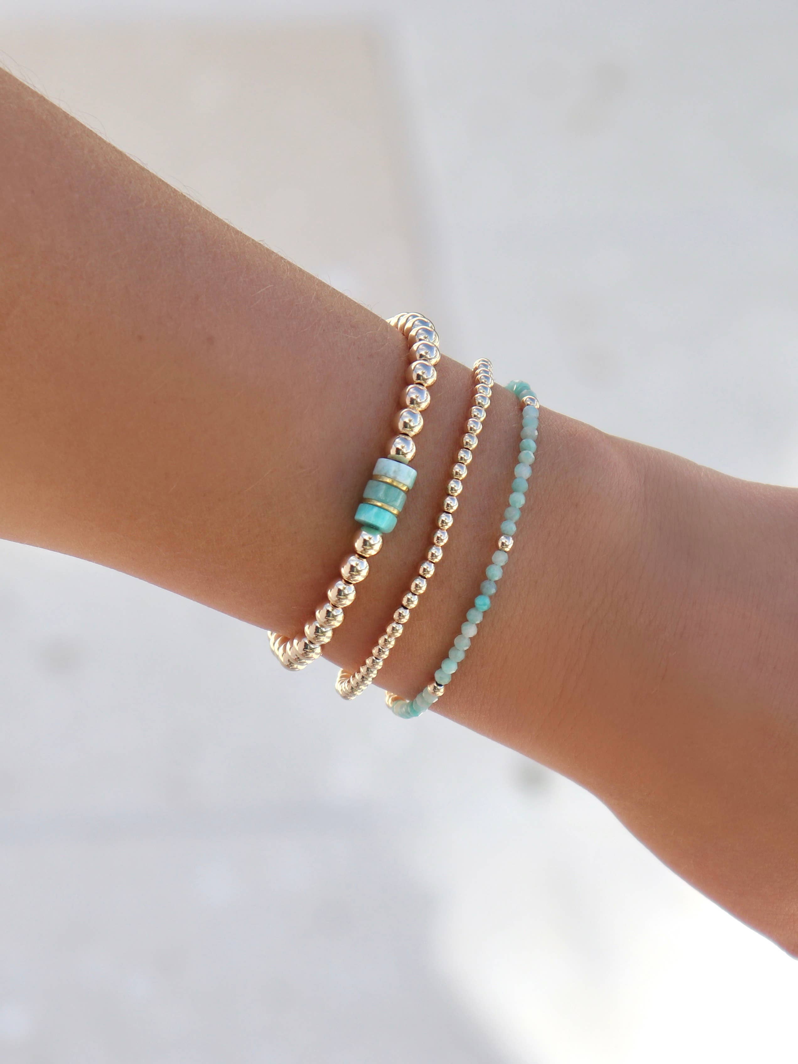 Gold Filled Stretchy Stackable Bracelets