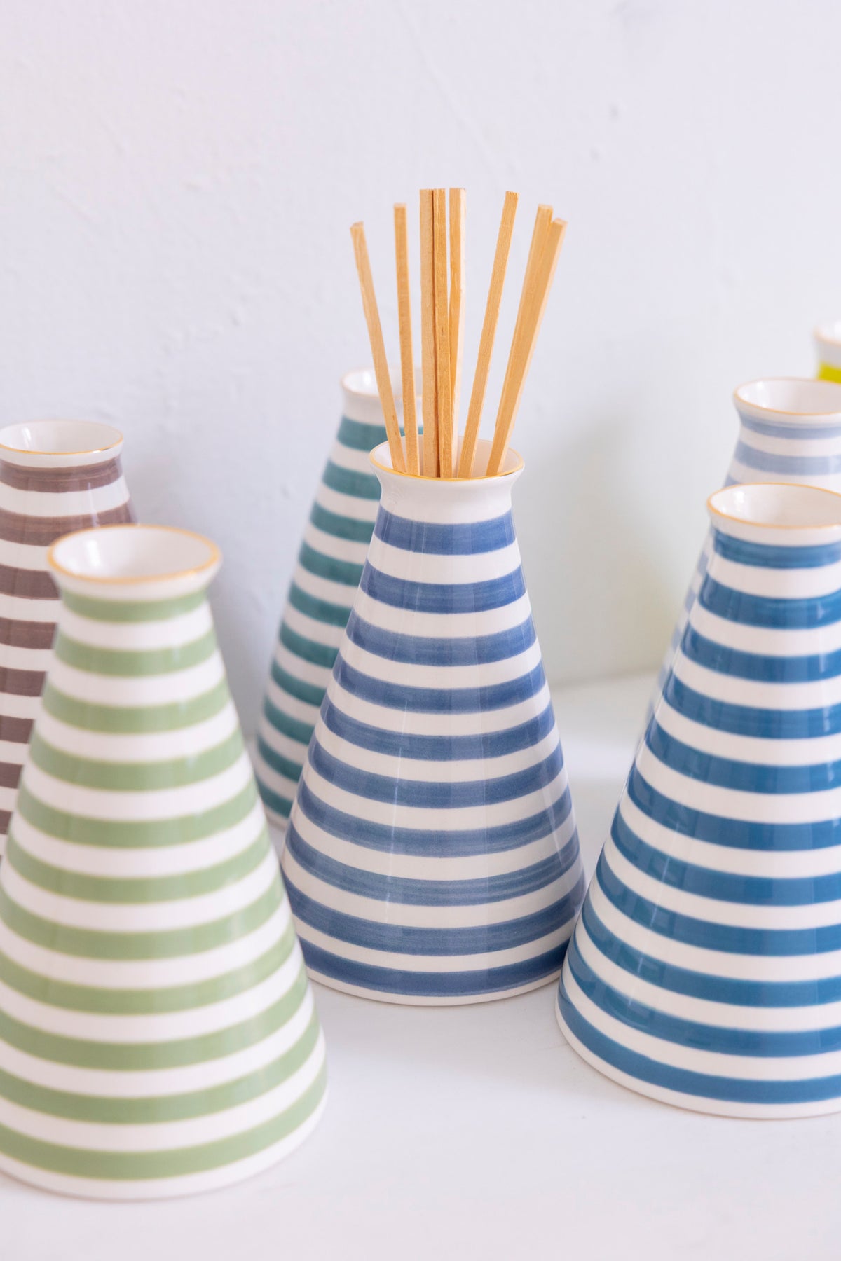 Jill Rosenwald for Noted Striped Diffuser Vase