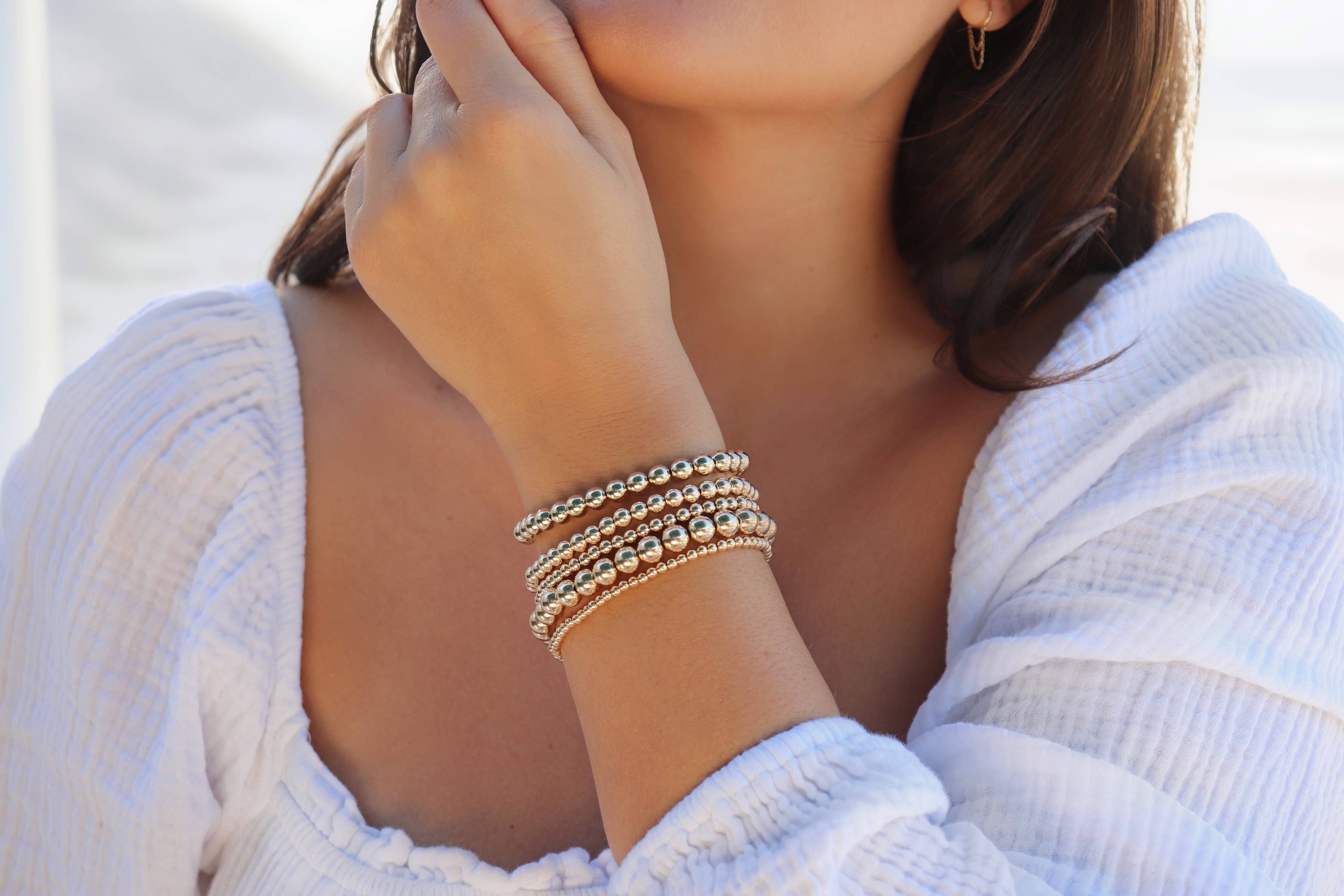 Gold Filled Stretchy Stackable Bracelets