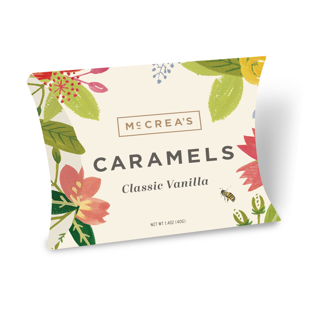 Vanilla Caramels Floral Pillow Box