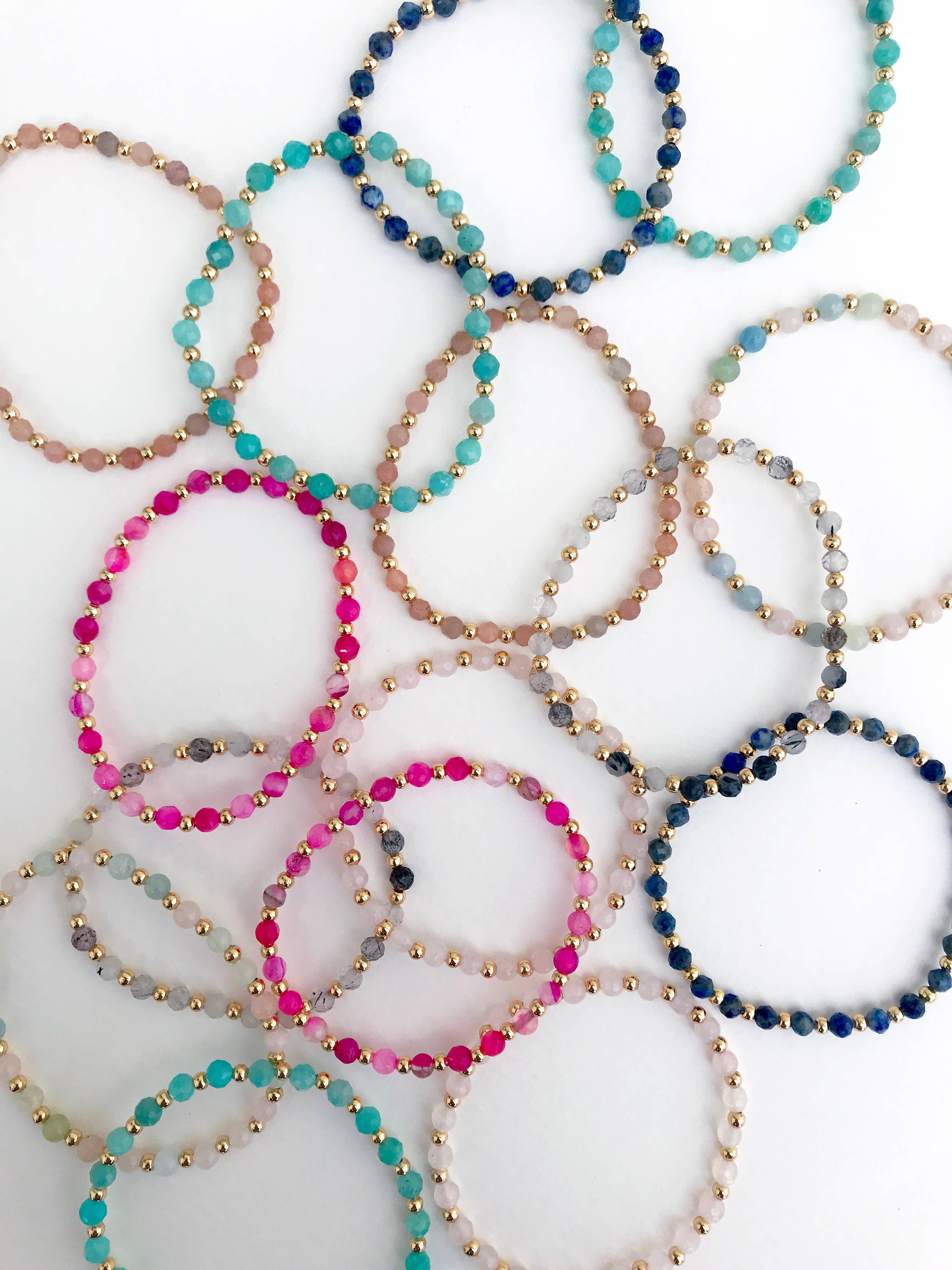 Elley Bracelet - Handmade from Sky Blue Jade Gemstones