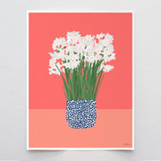 Paperwhite Flowers Art Print 8"x10"