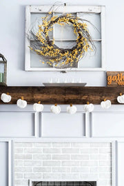Fall White Pumpkin Felt Garland
