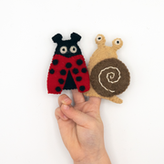 Ladybug and Snail Finger Puppets