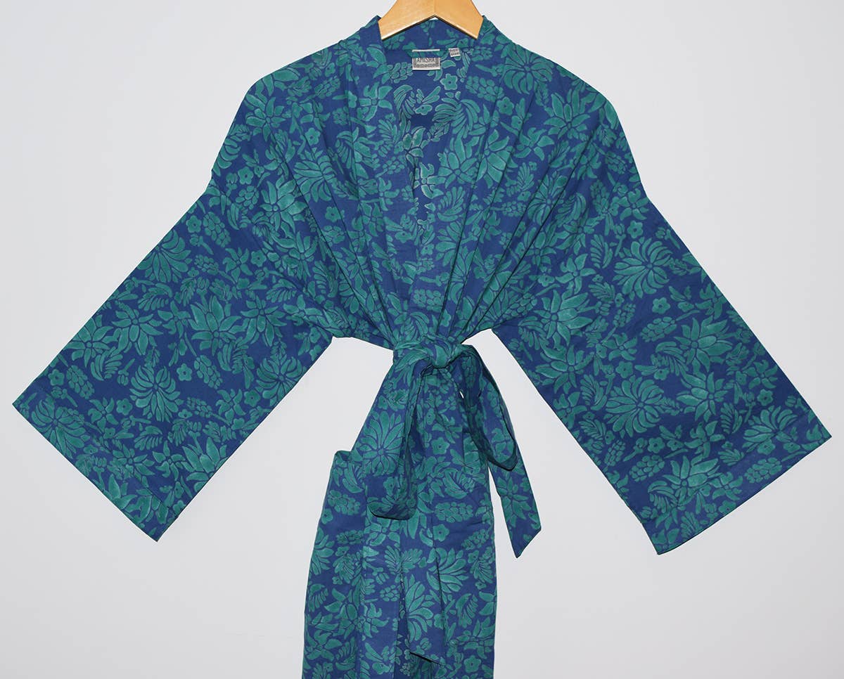 Jakarta Midi Robe | Flora Navy