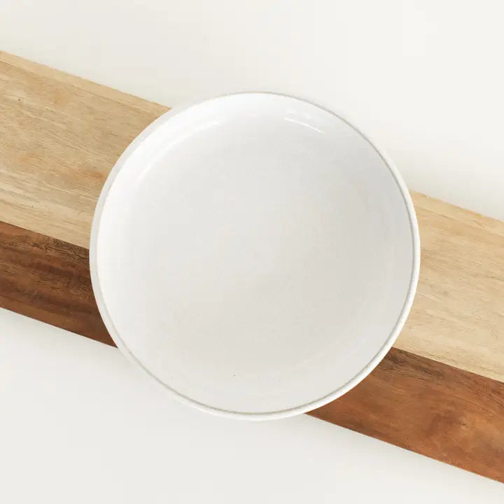 Carved Stoneware Pasta Bowl