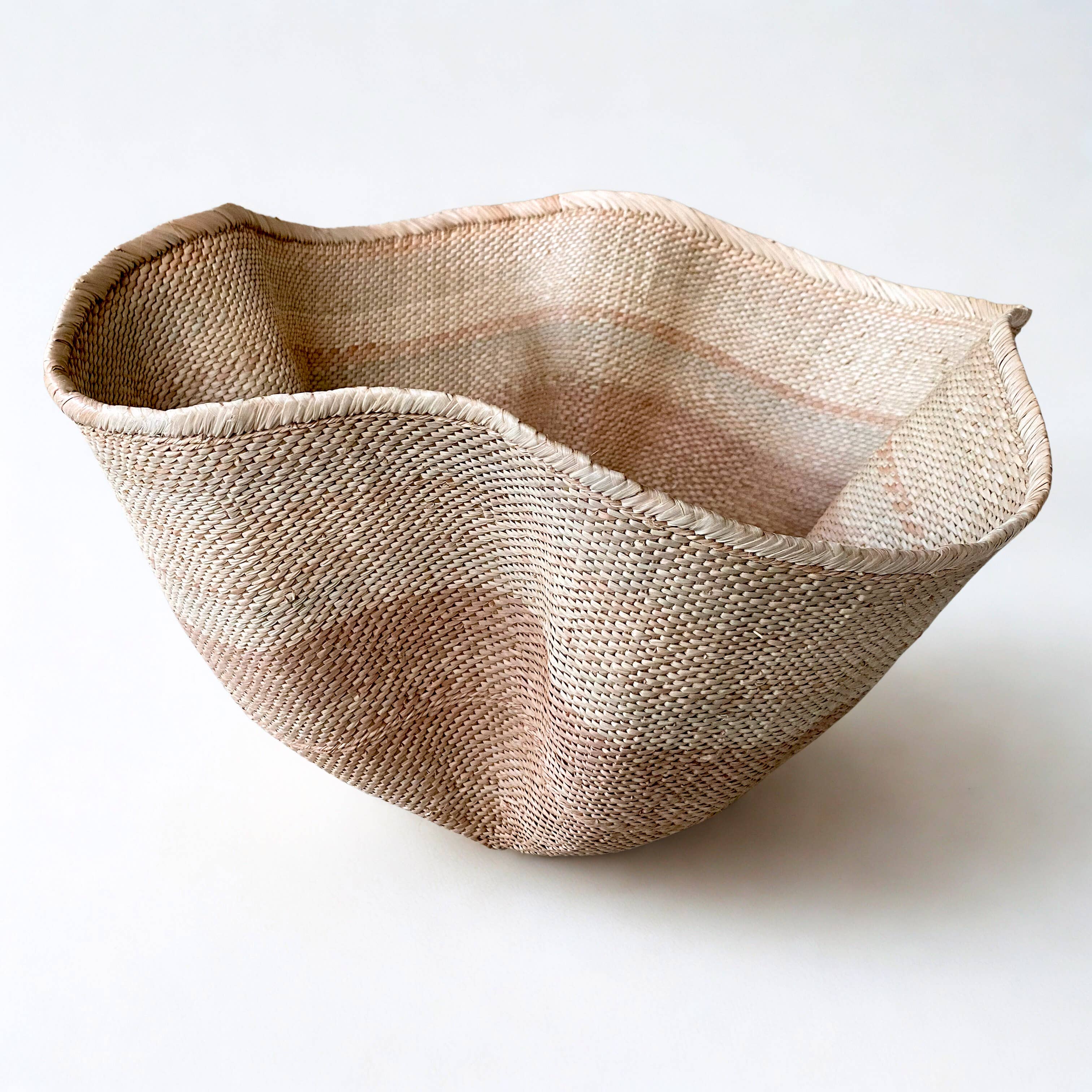 Wavy Palm Leaf Basket