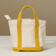 Mustard Mini Cotton Canvas Tote