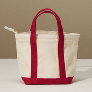 Red Mini Cotton Canvas Tote