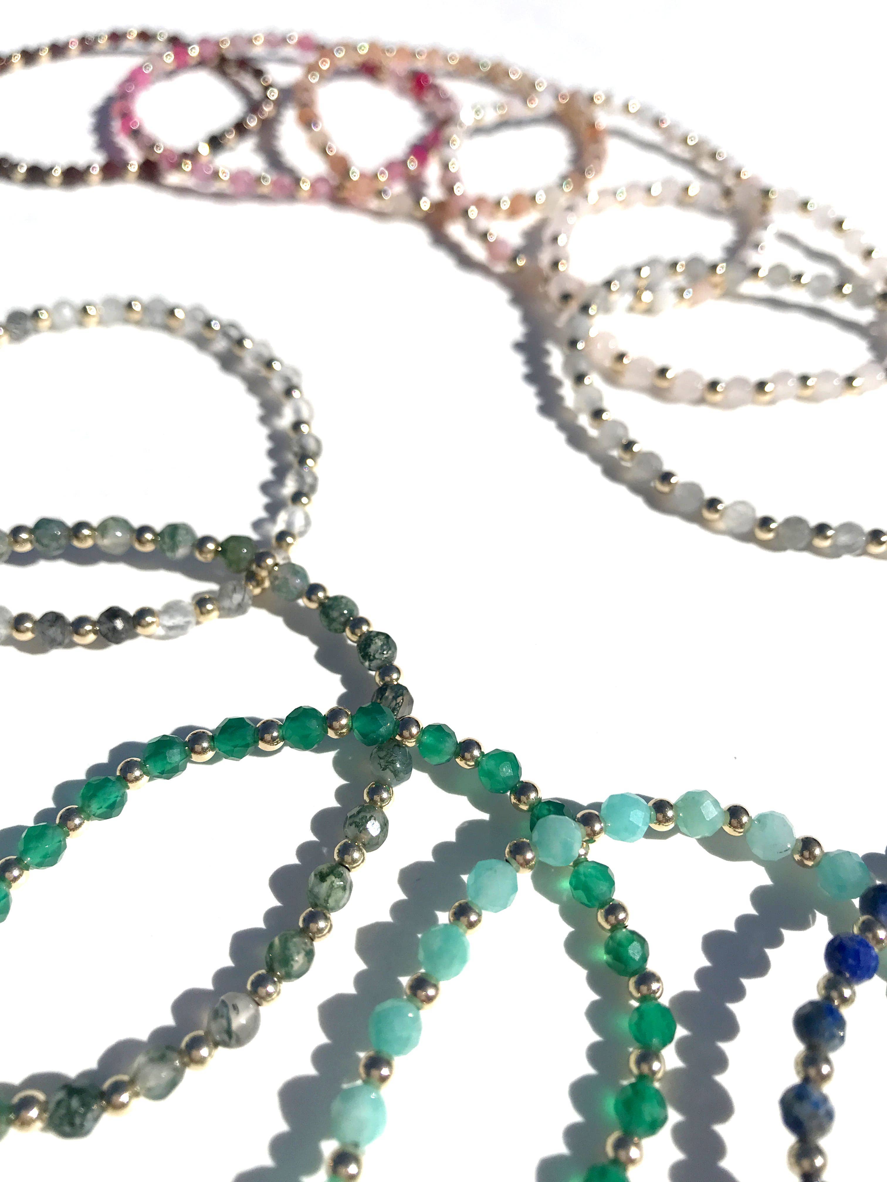 Elley Bracelet - Handmade from Kelly Green Onyx Gemstones