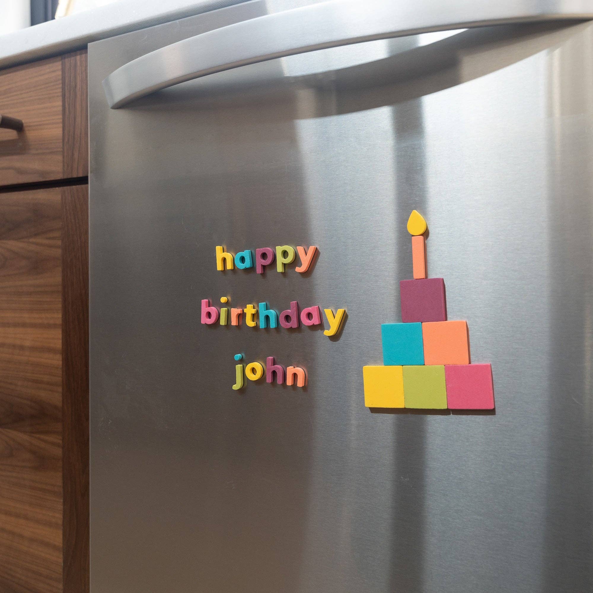 Pop Rainbow Lowercase Magnetic Letters