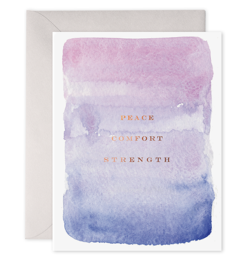 Peace Comfort Strength | Sympathy Condolence Support Greeting Card