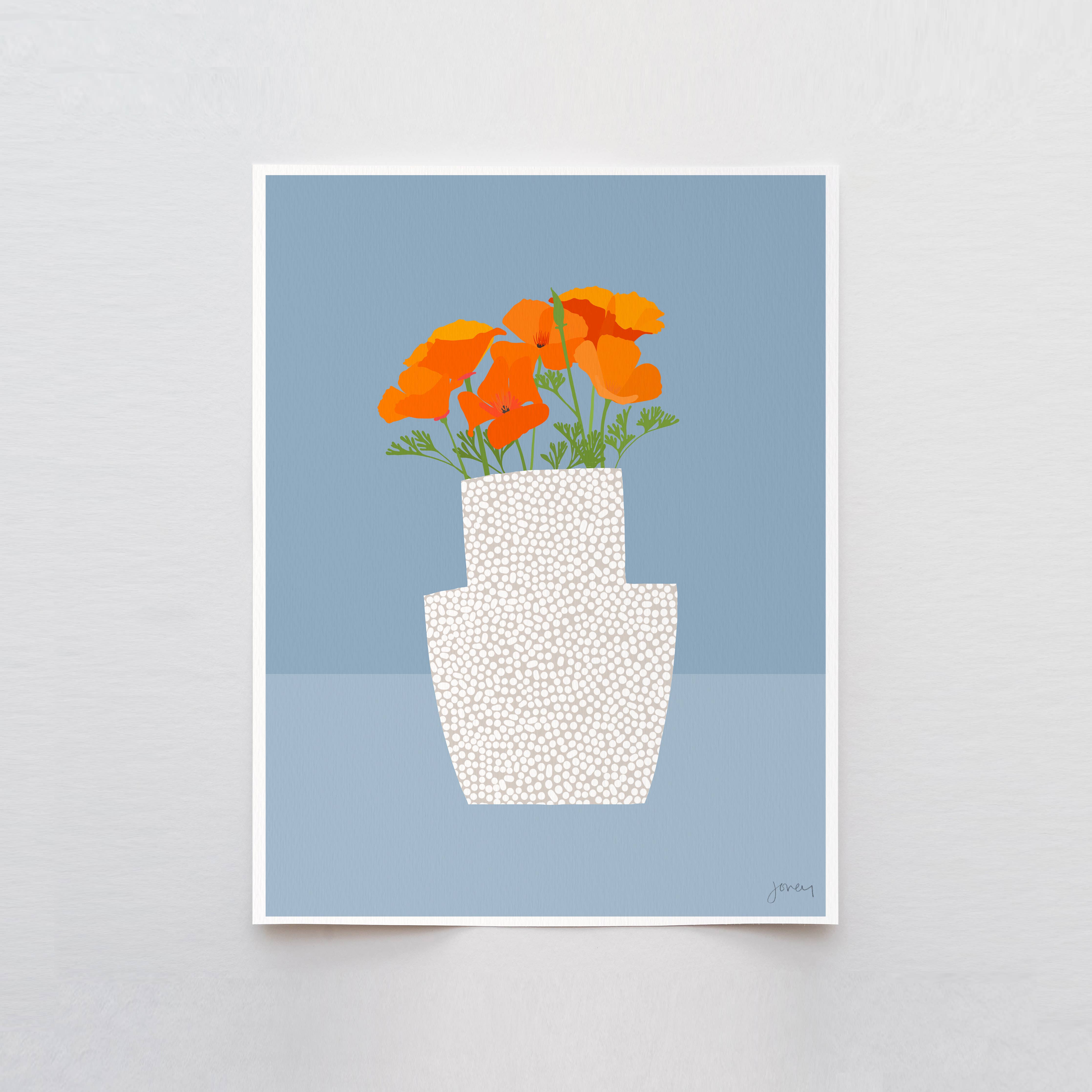 California Poppy Art Print 8"x10"