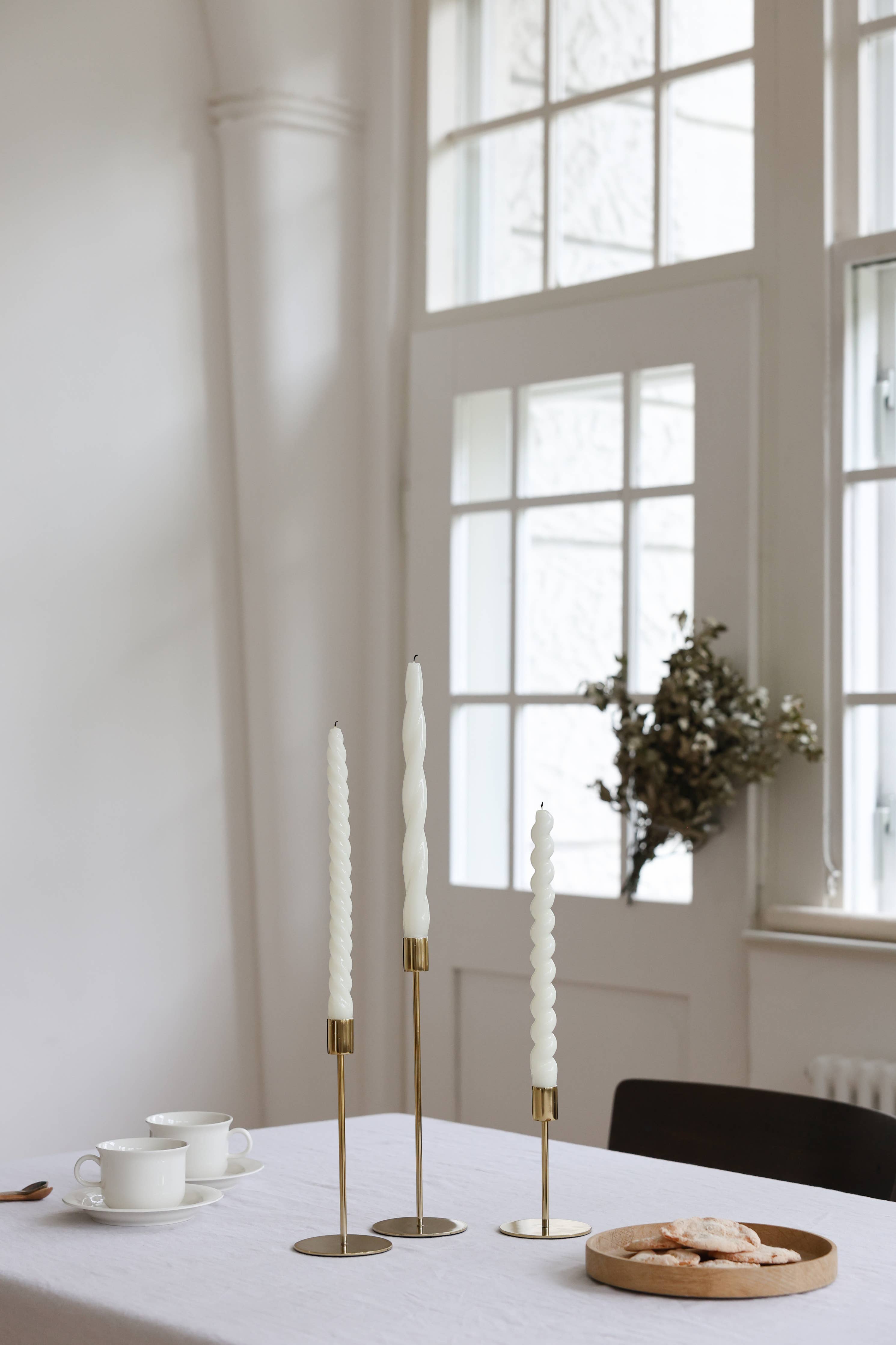 Polished Gold Candle Holders