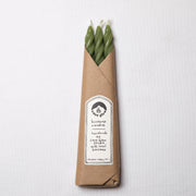 Grass Spiral Handmade Beeswax Taper Candles - Set of 3