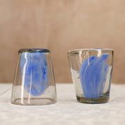 Blue Hand Blown Stacking Glass Tumbler 8oz