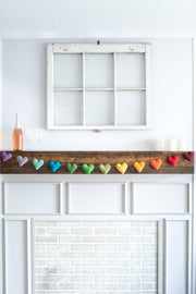 Rainbow Felt Handmade Heart Garland  