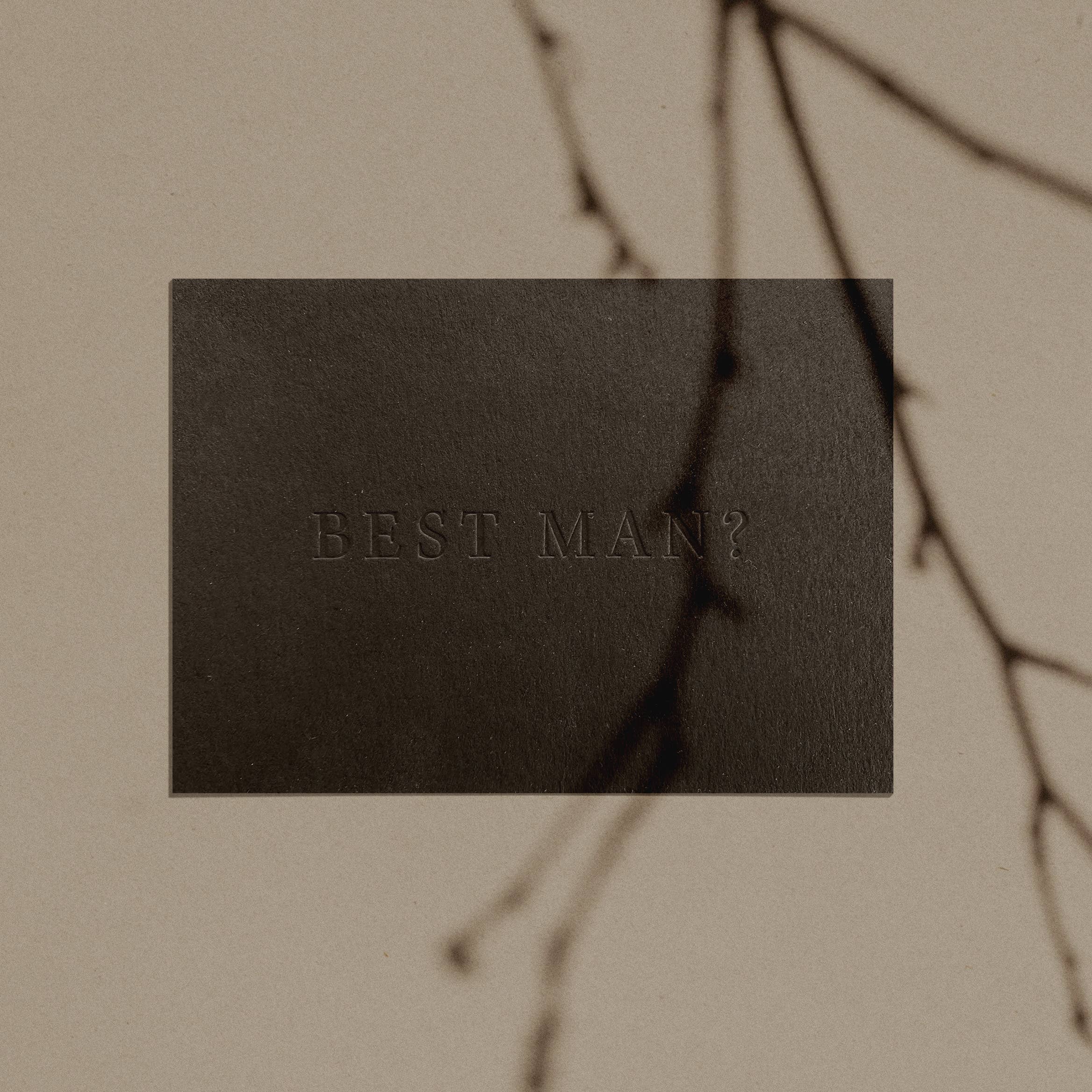Best Man? Letterpress Proposal Card