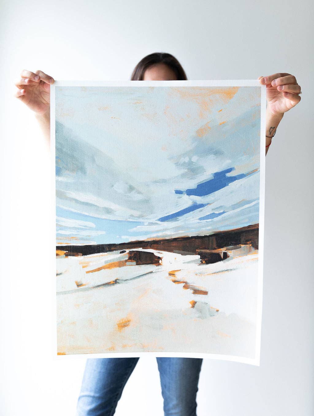 Ferry Beach Orange | Art Print on Canvas