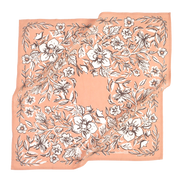 Peach Floral Cotton Bandana