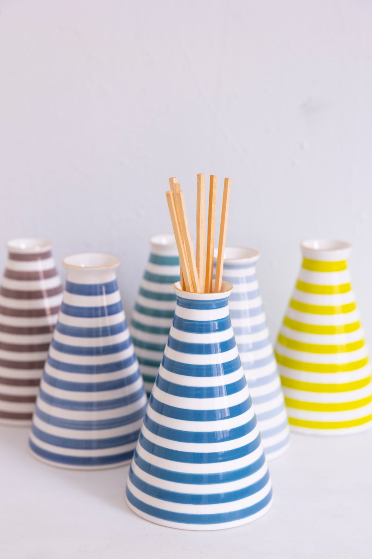 Jill Rosenwald for Noted Striped Diffuser Vase