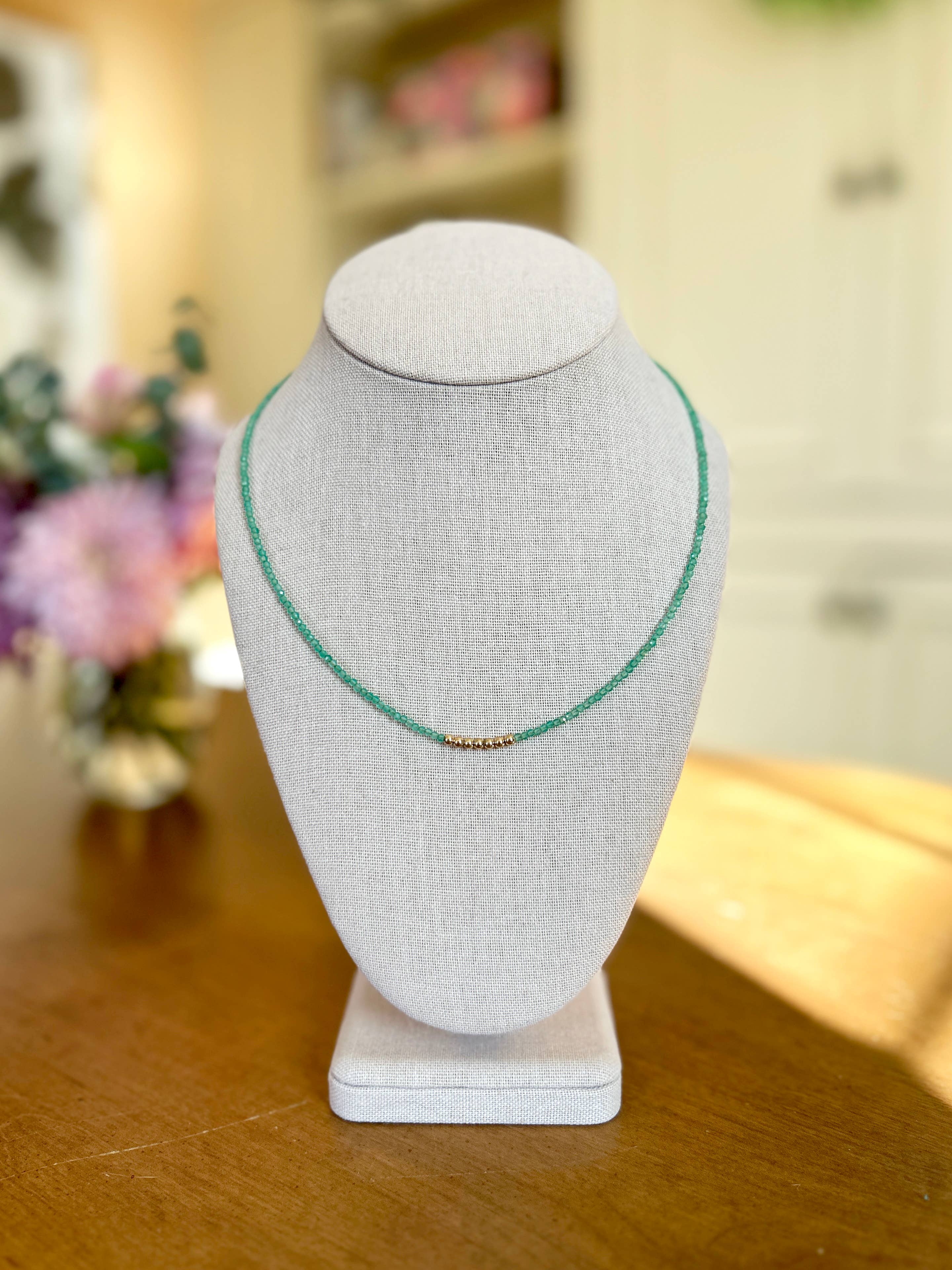Lucky Necklace - Delicate Handmade Gemstone Choker
