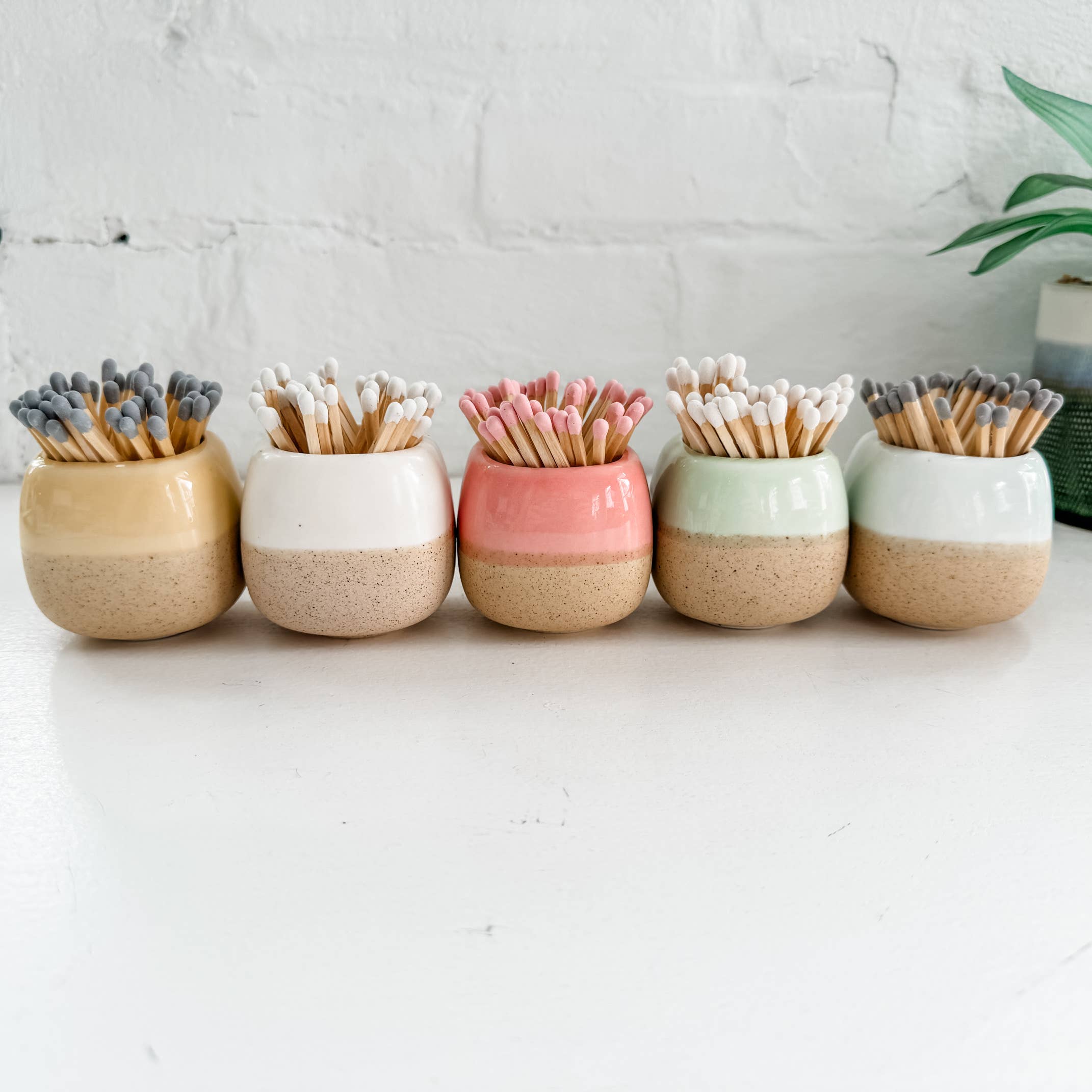 Ceramic Match Holders with Safety Matches