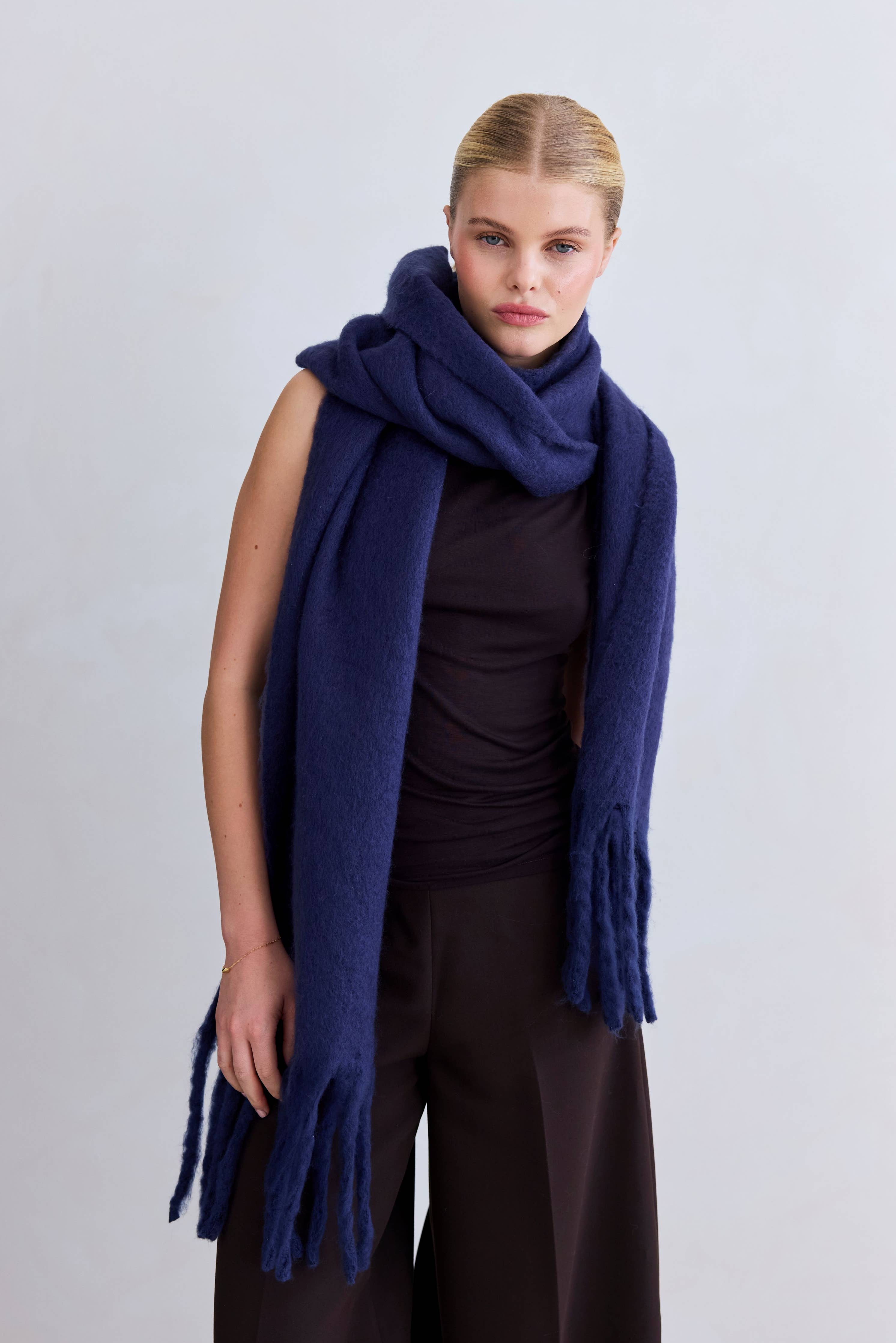 Midnight Blue Reykjavik Scarf - 100% Recycled