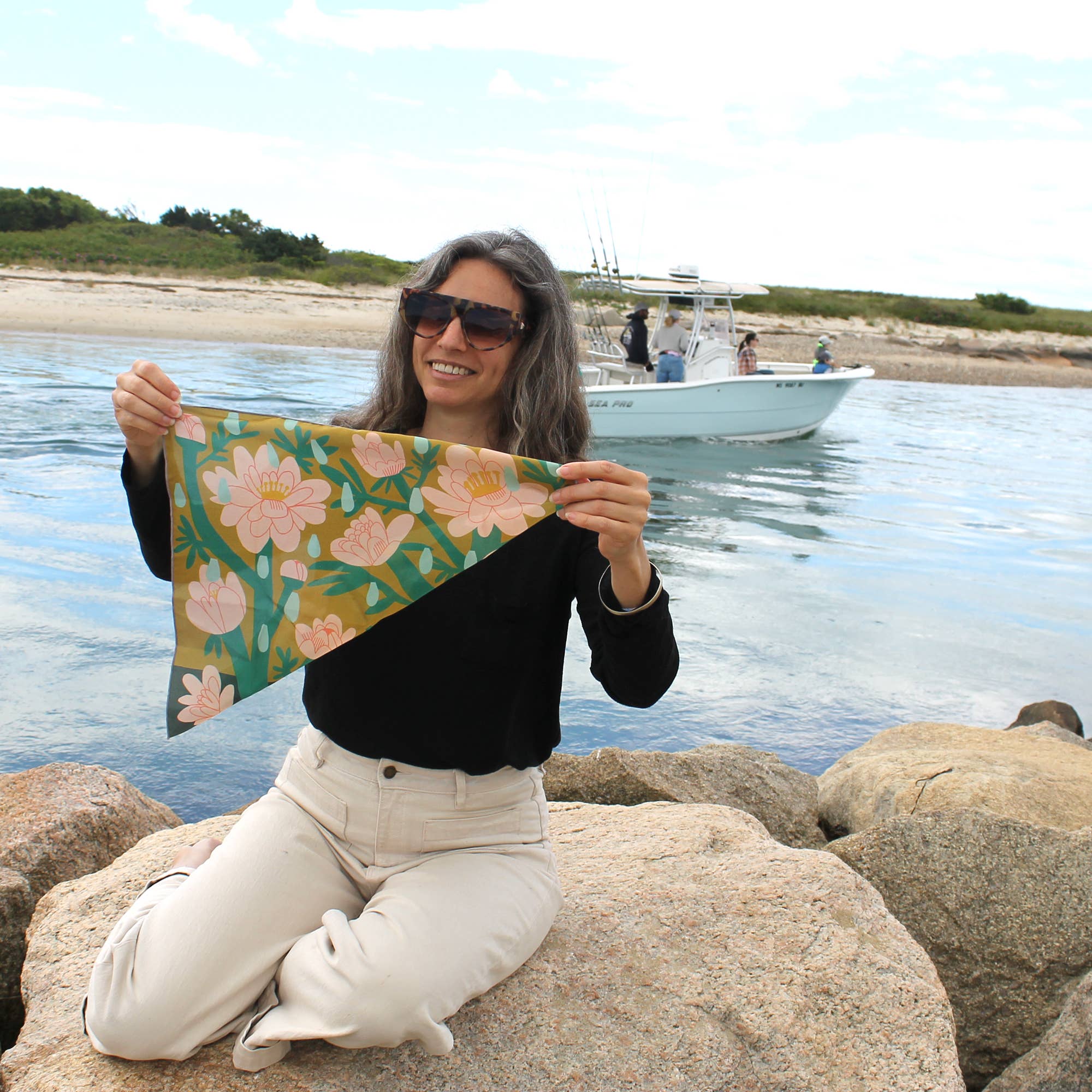April Showers 100% Silk Scarf Bandana