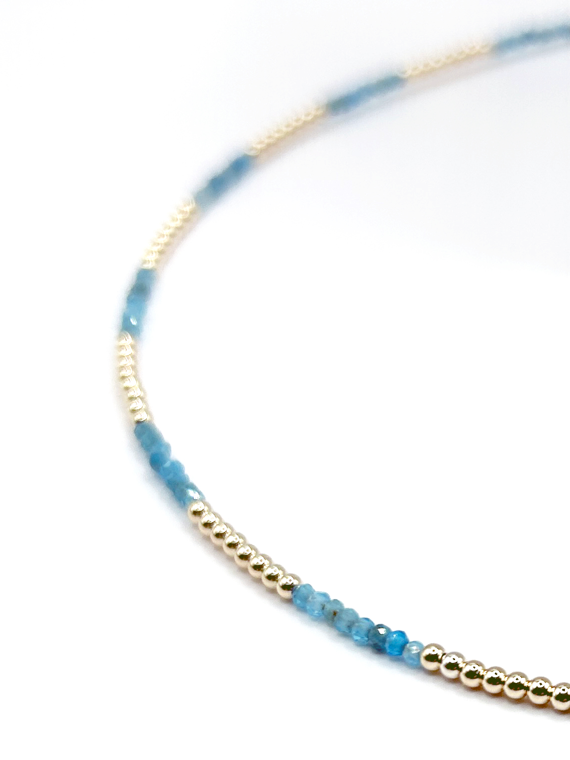 Dash Necklace - Handmade Gemstone and 14k Gold Filled Beads
