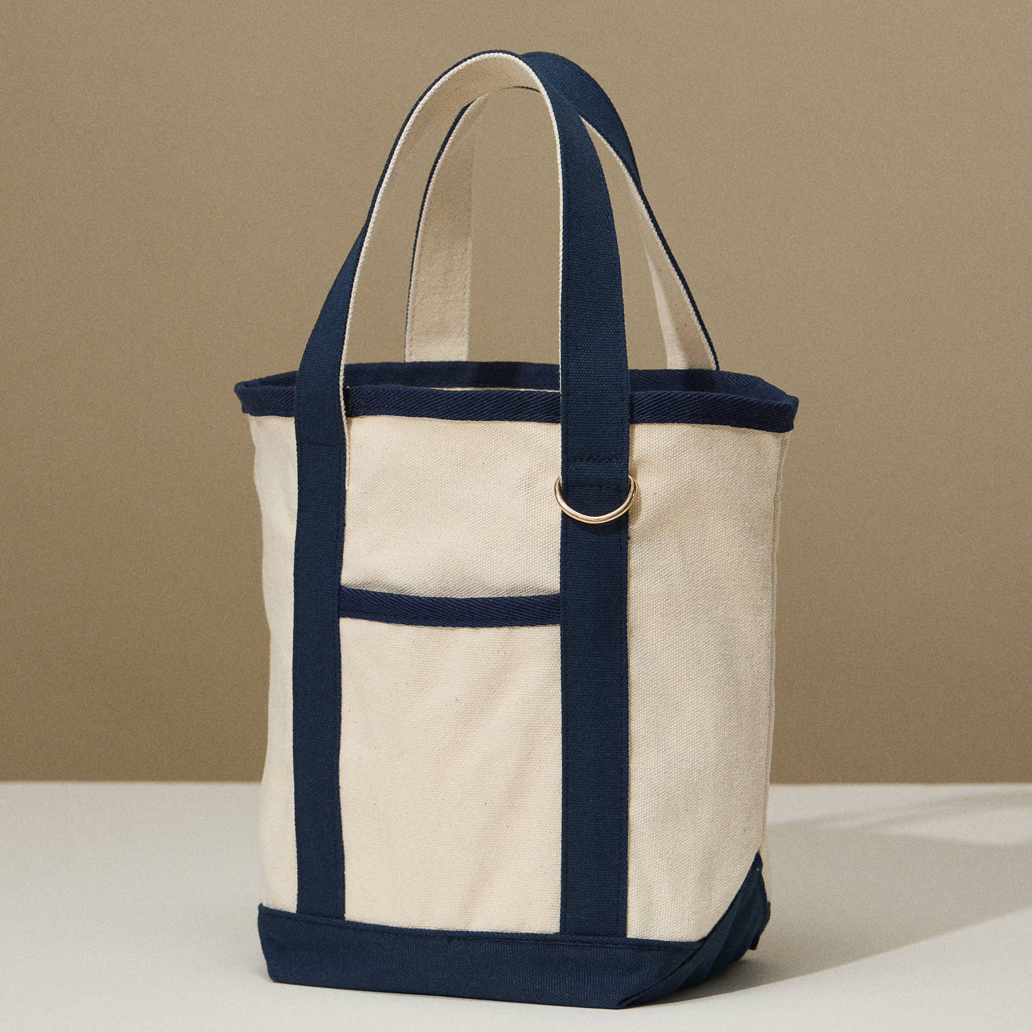 Navy Medium Cotton Canvas Tote