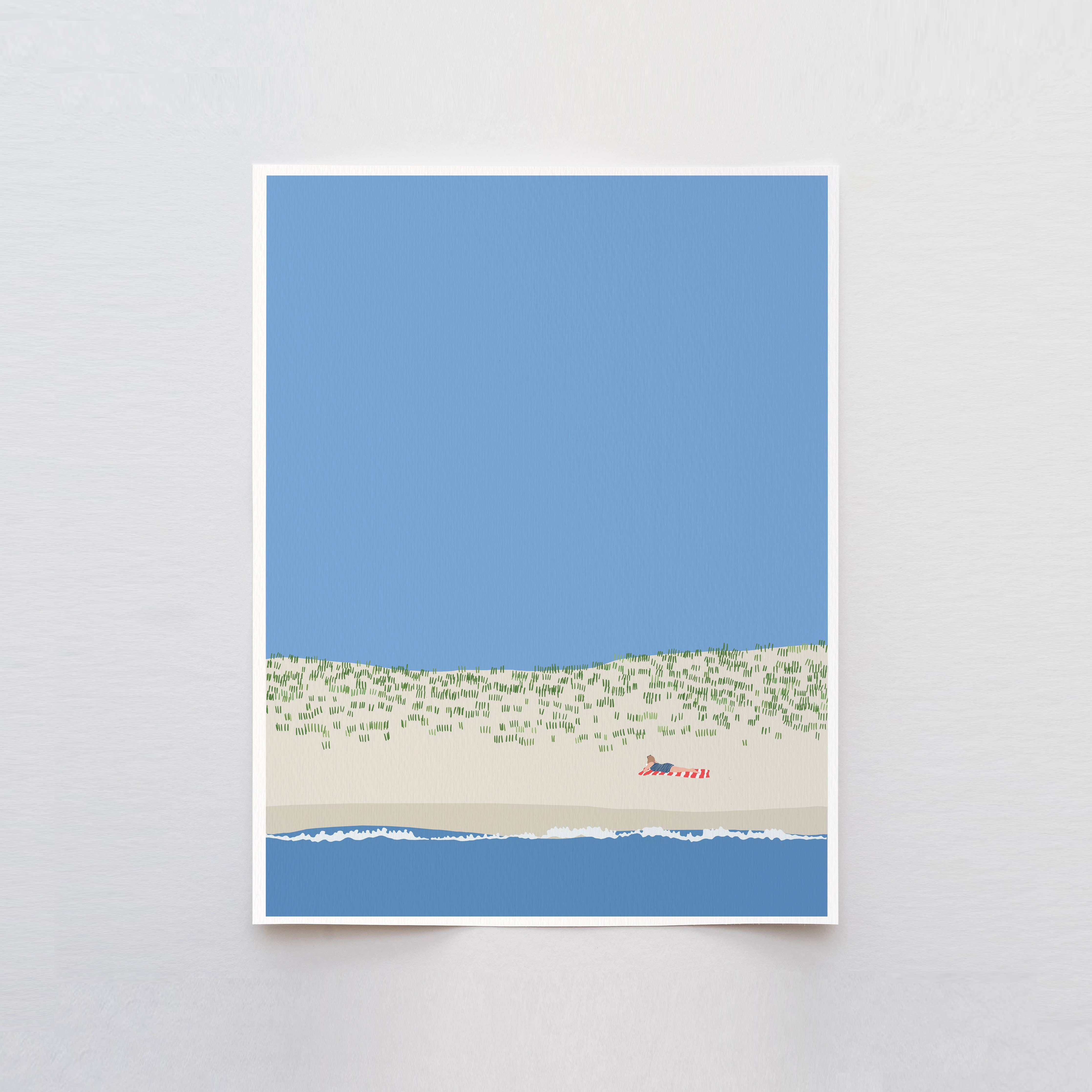 Beach Reading Art Print 8"x10"