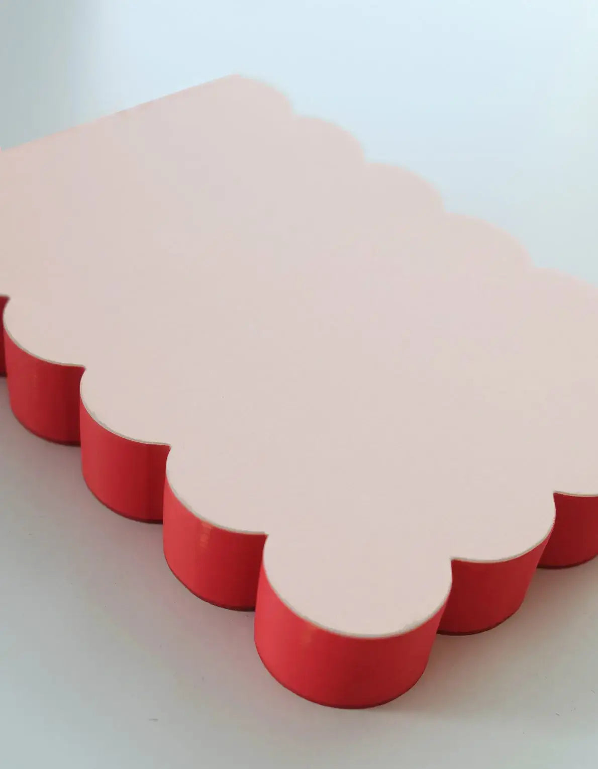 Peach + Persimmon Scalloped Edged Notepad