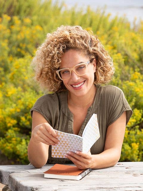 Beige/Red Turquoise Eco-Friendly Blue Light Reading Glasses