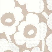 Cream Floral Marimekko Paper Cocktail Napkins 20 pack