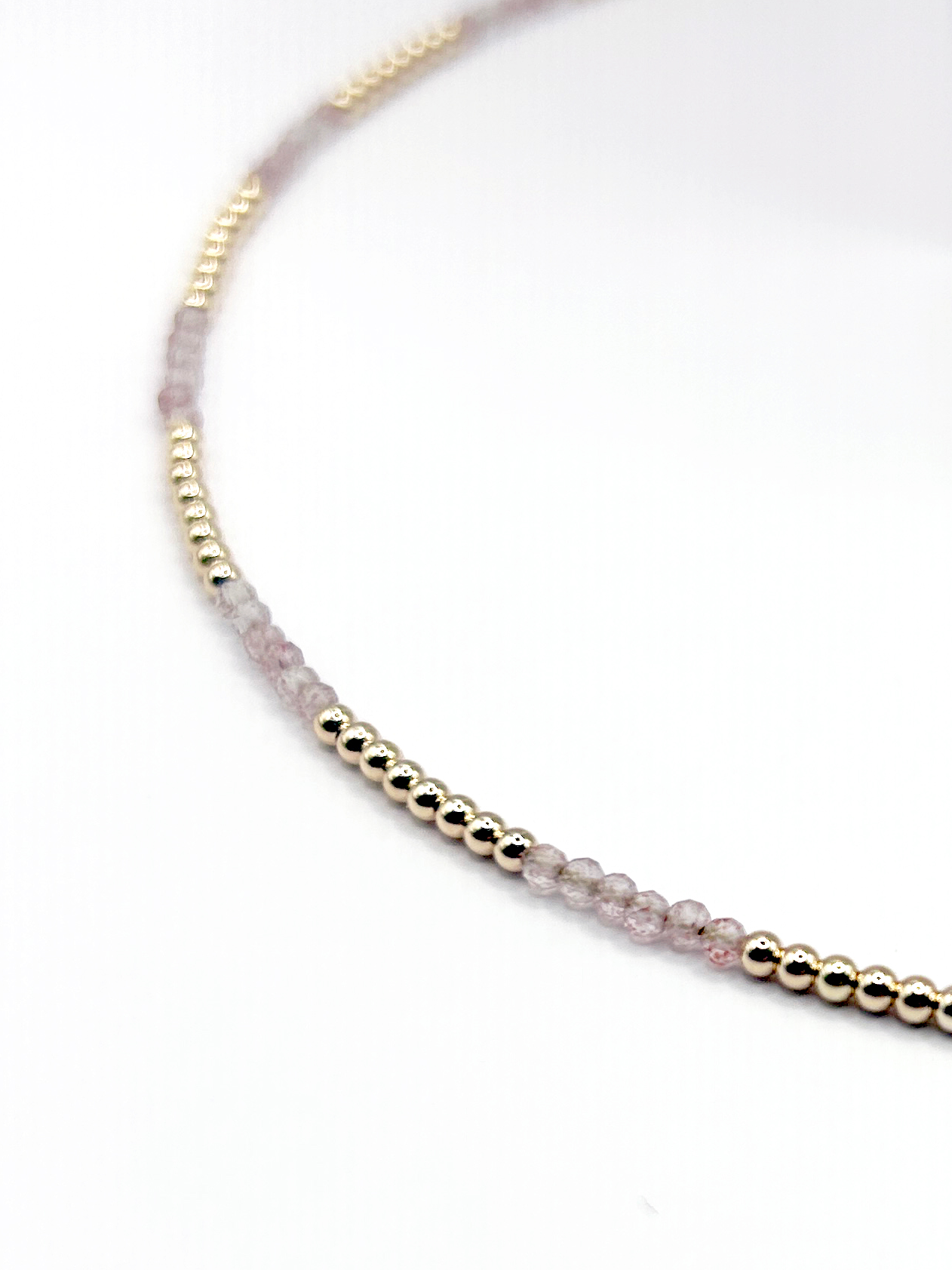 Dash Necklace - Handmade Gemstone and 14k Gold Filled Beads