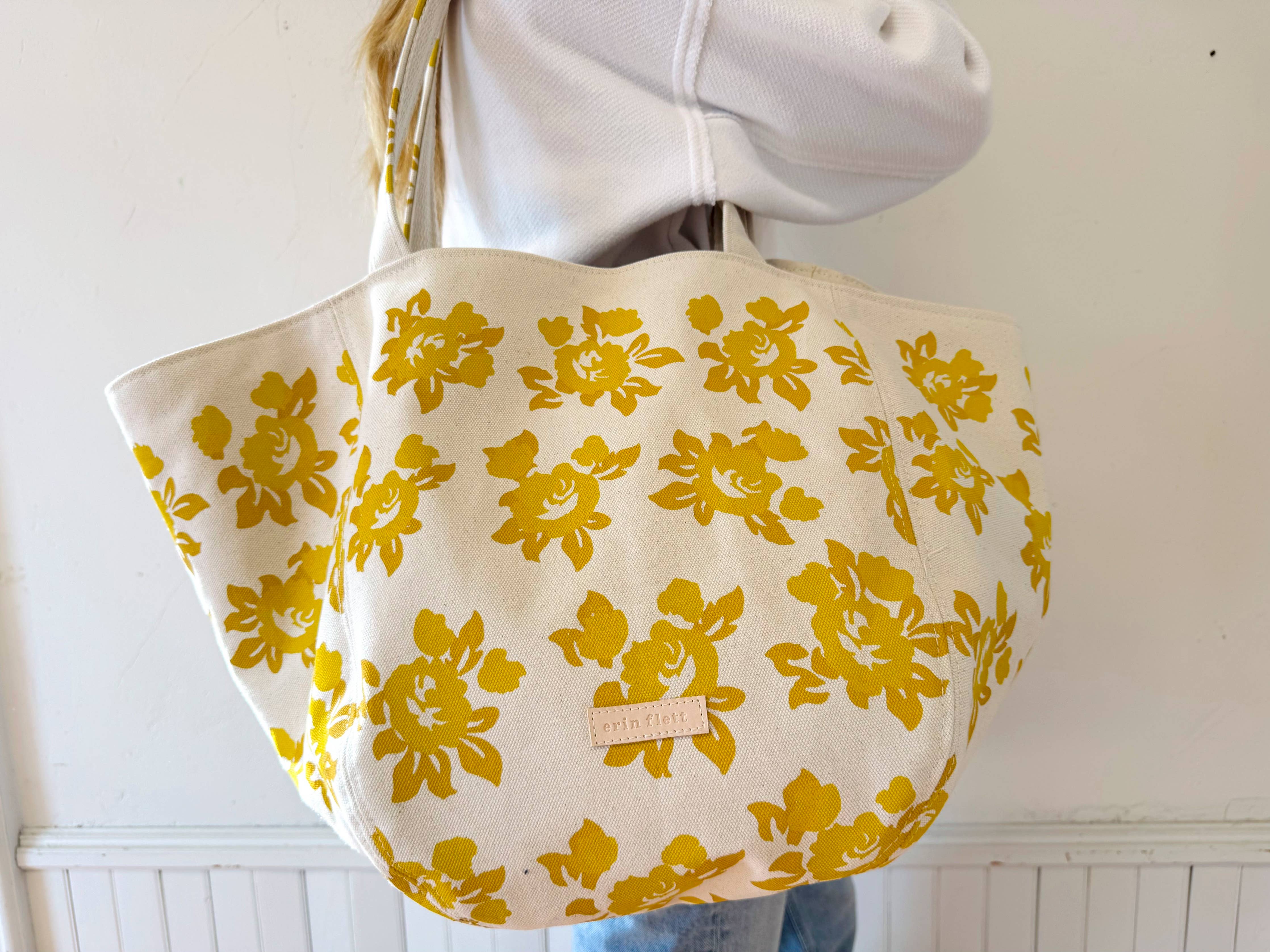 Golden Rose Boho Tote Bag