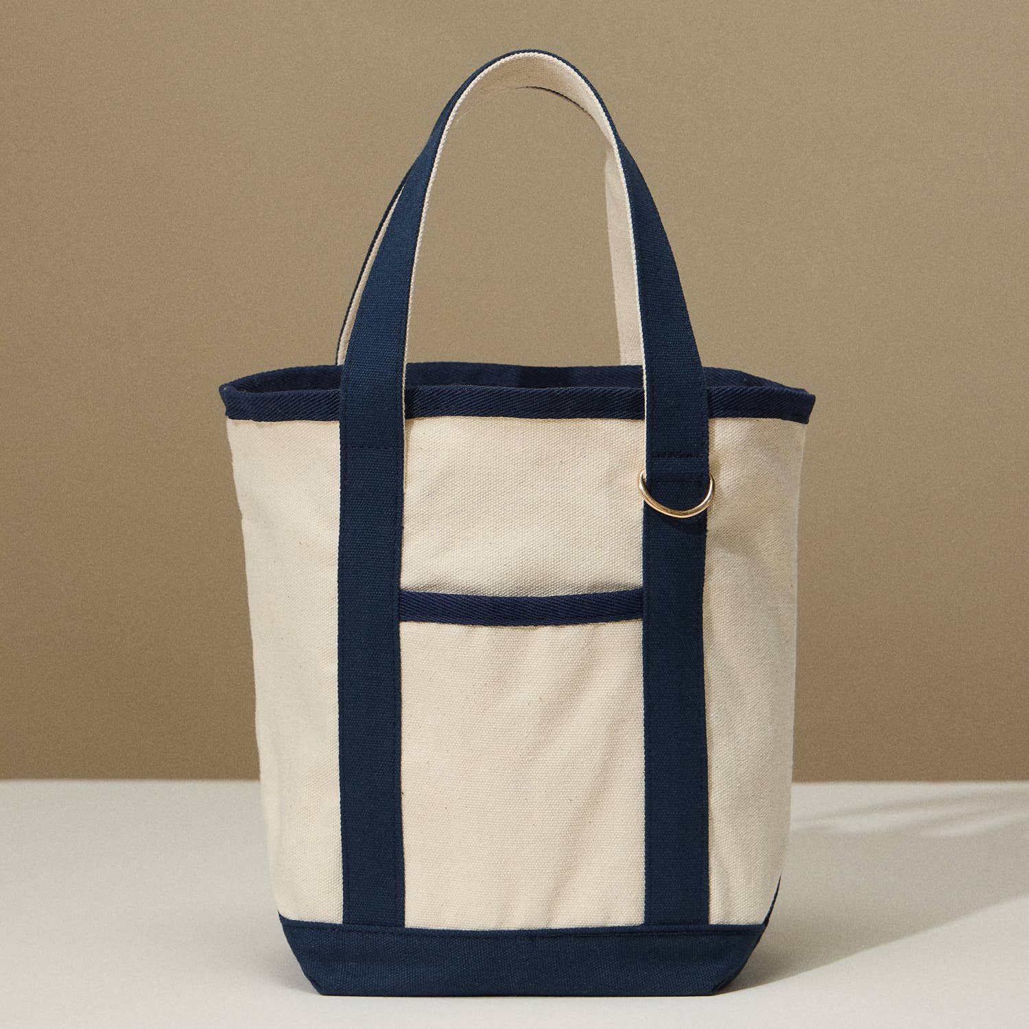 Navy Medium Cotton Canvas Tote
