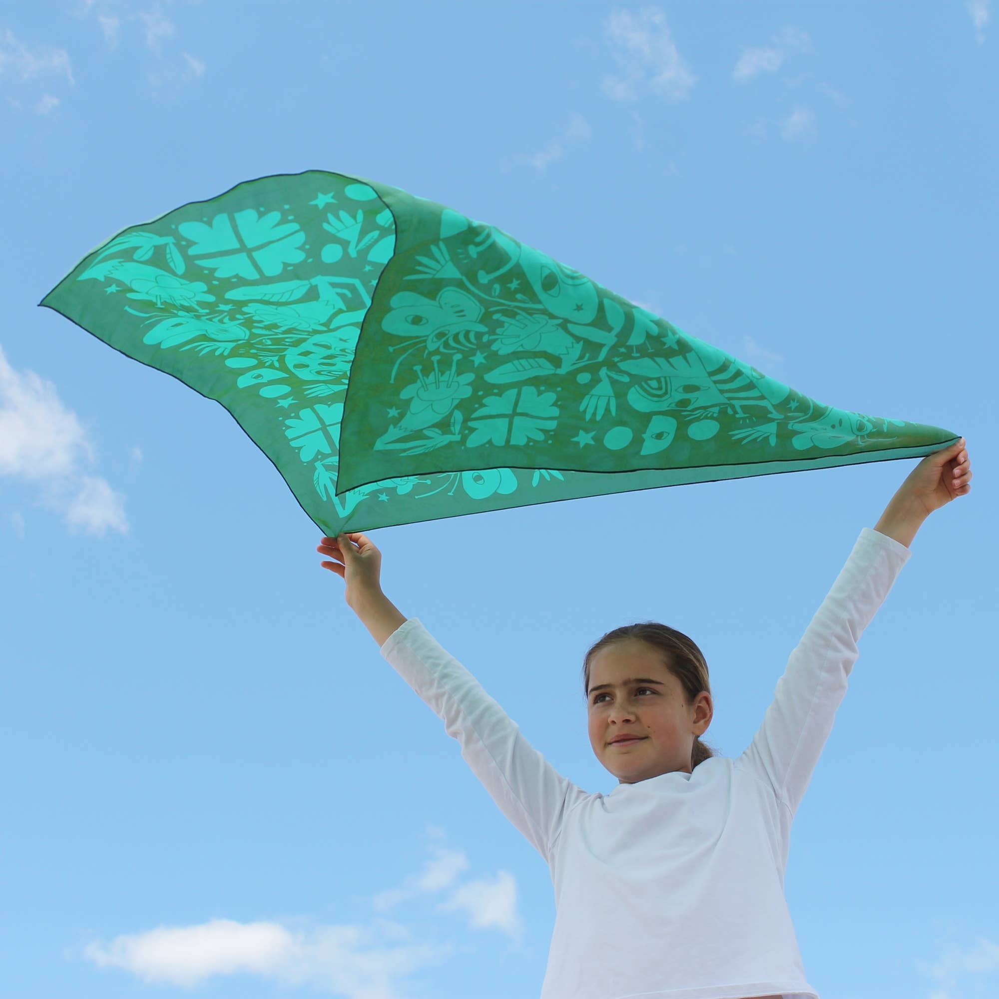 Night Pollinators 100% Silk Scarf Bandana