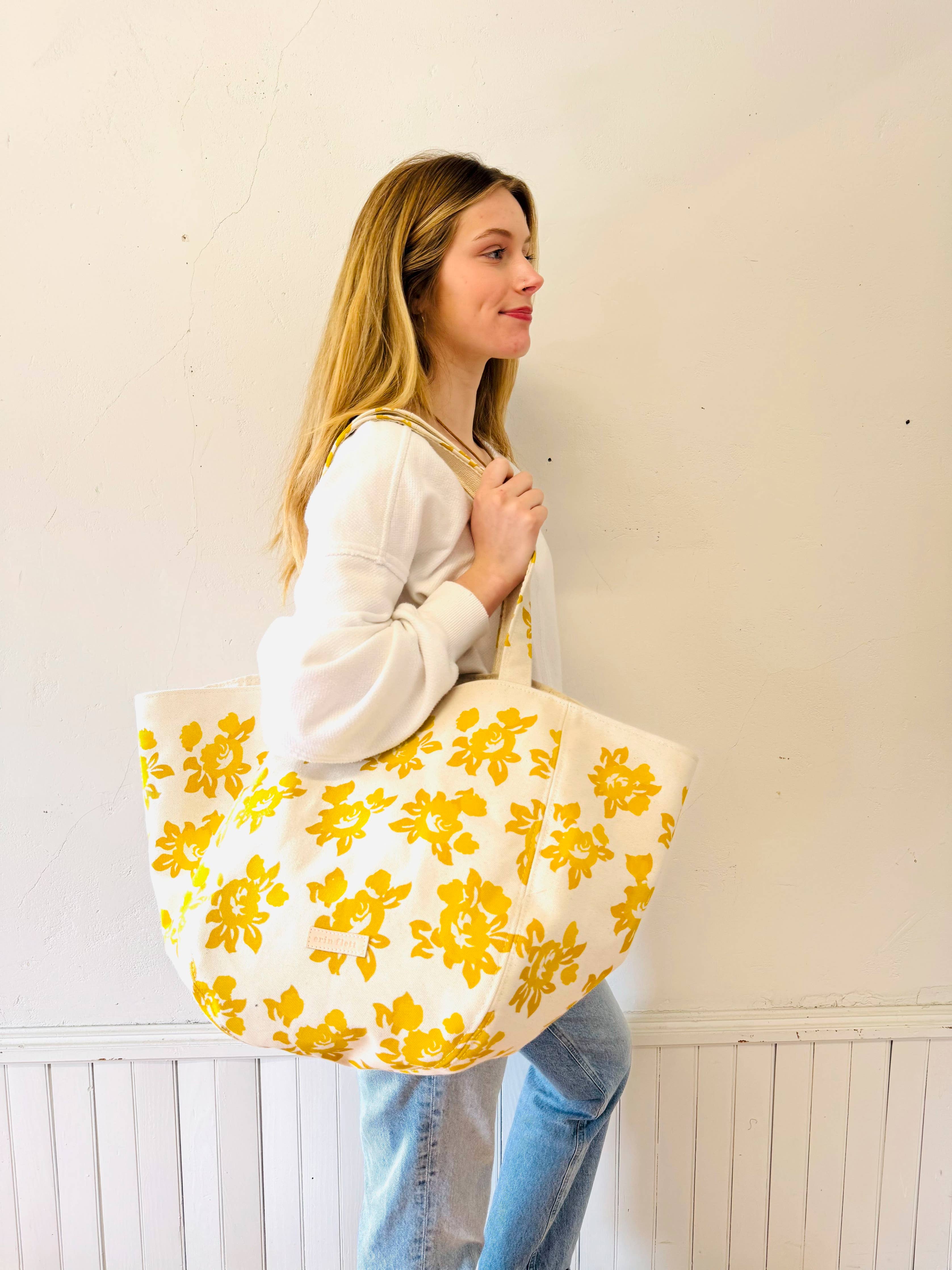 Golden Rose Boho Tote Bag