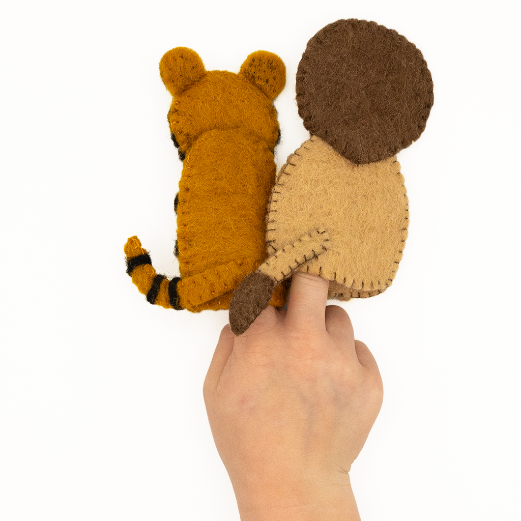 Tiger and Lion Finger Puppets