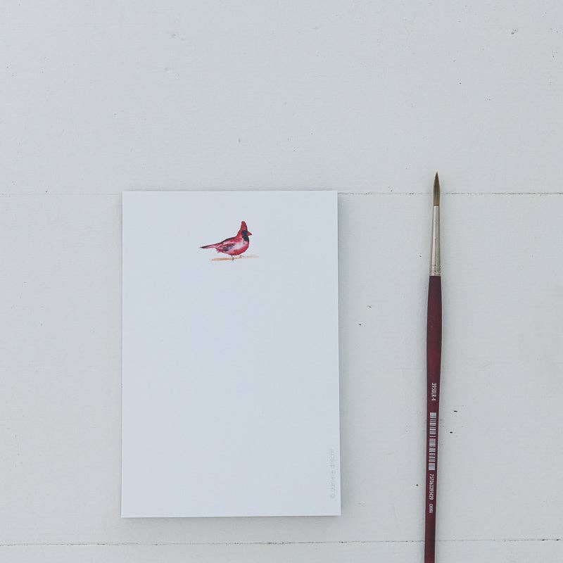 Cardinal Watercolor Mini Notepad