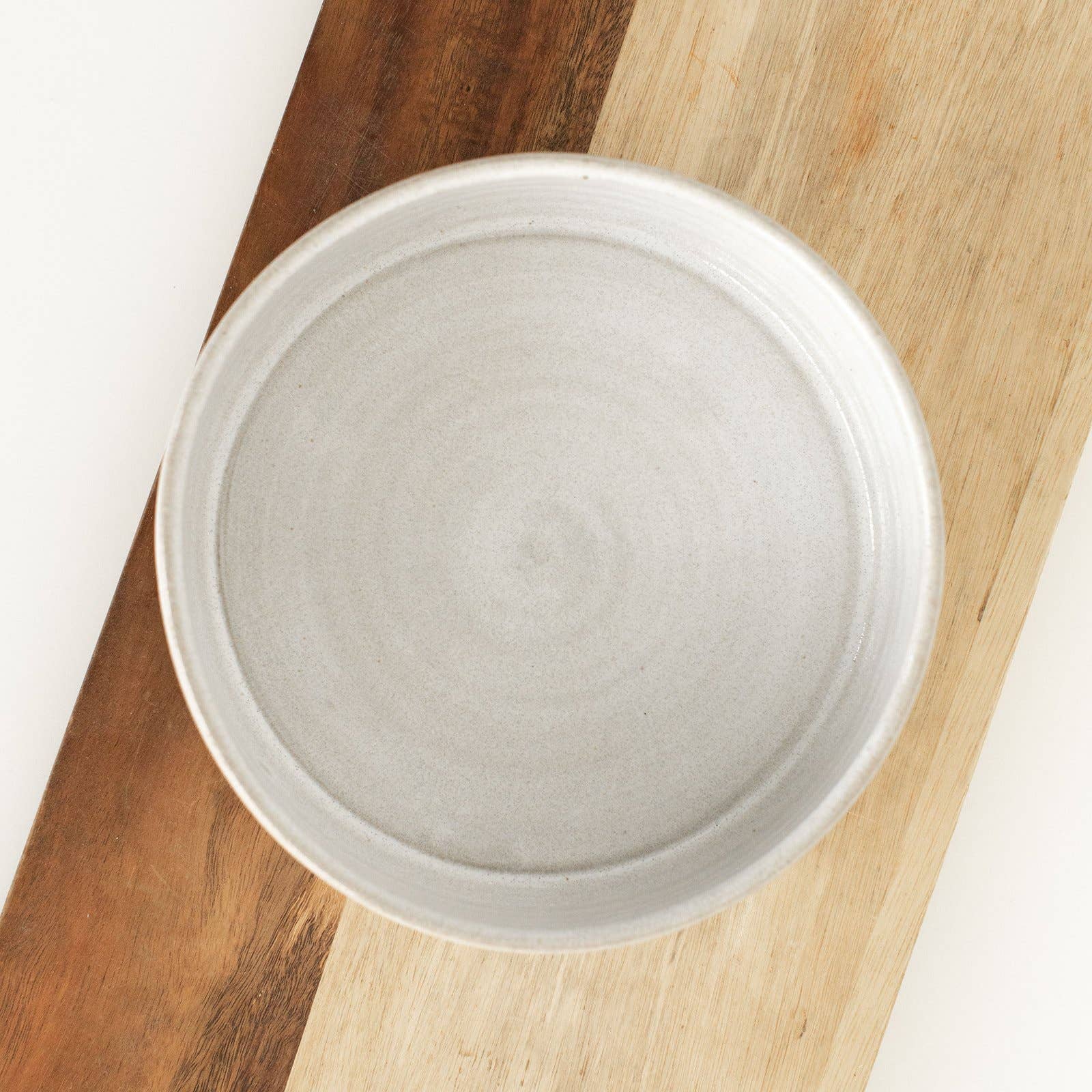 Carved Straight Sided Stoneware Bowl
