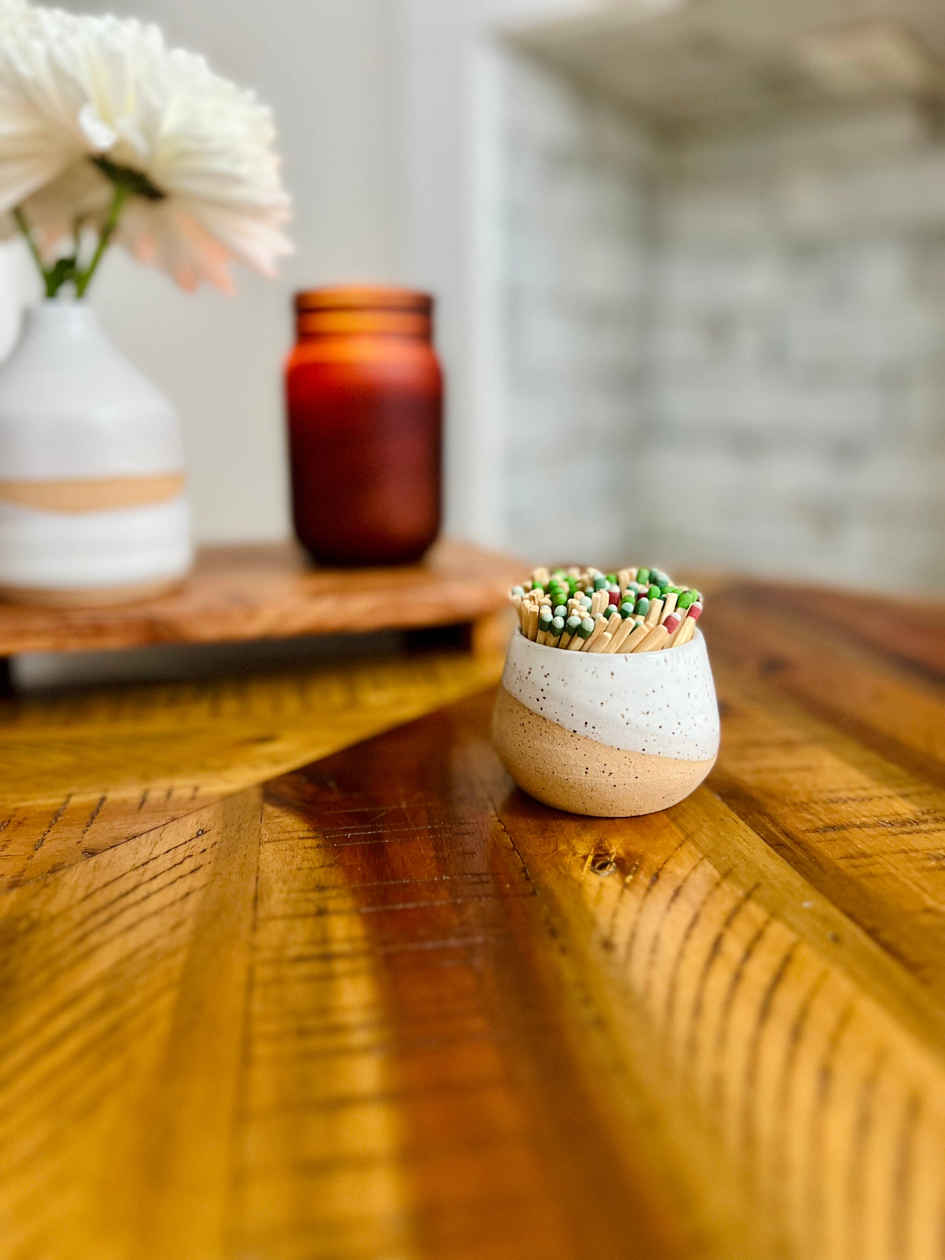 Handmade Ceramic Strike-Anywhere Matchstick Holder