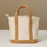Taupe Mini Cotton Canvas Tote