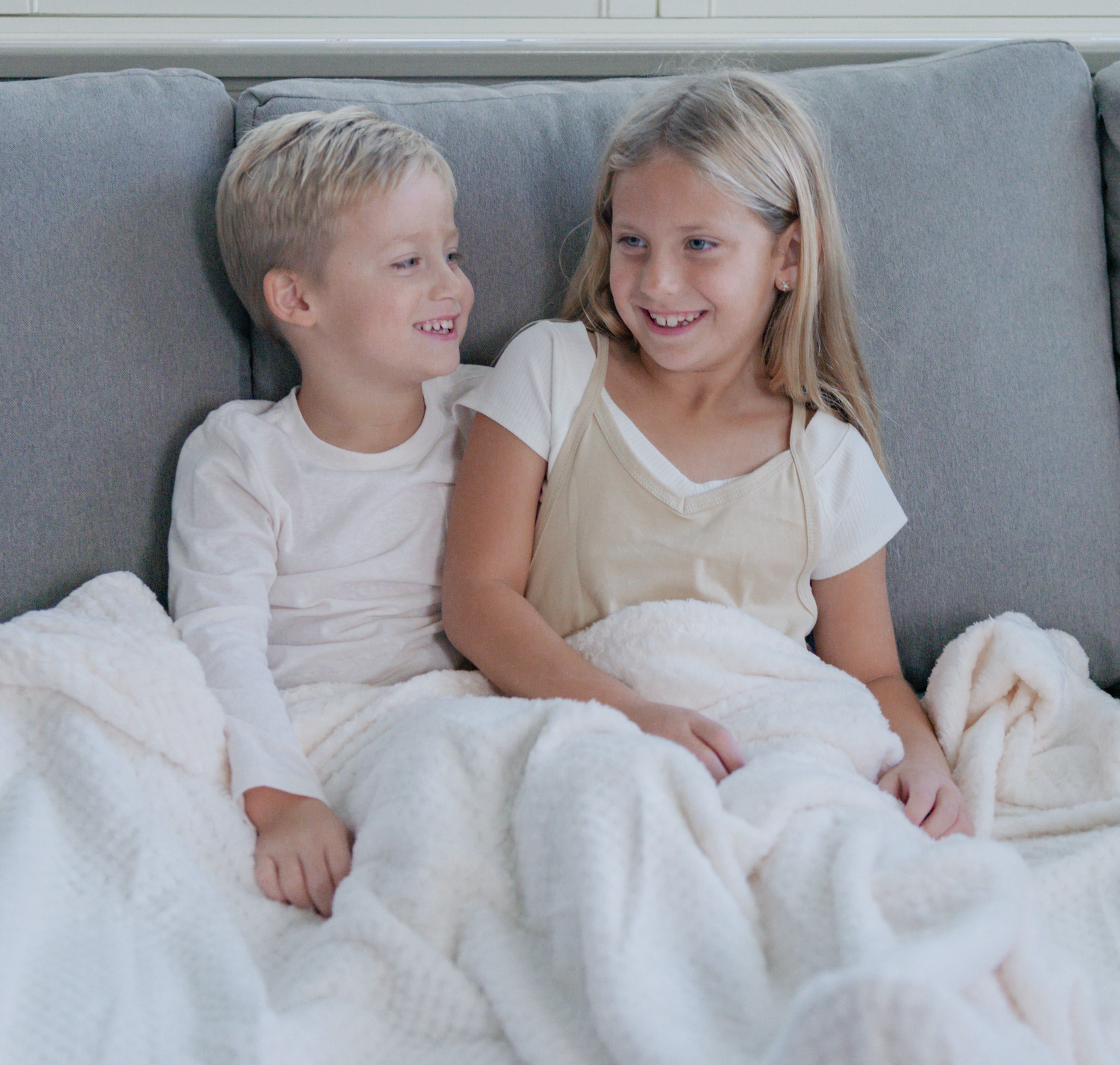 Cream Cozy Waffle Weave Fleece Throw Blanket