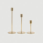 Polished Gold Candle Holders
