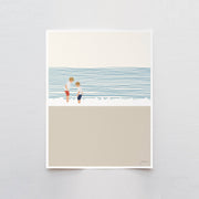 Brothers on the Beach Art Print 8"x10"